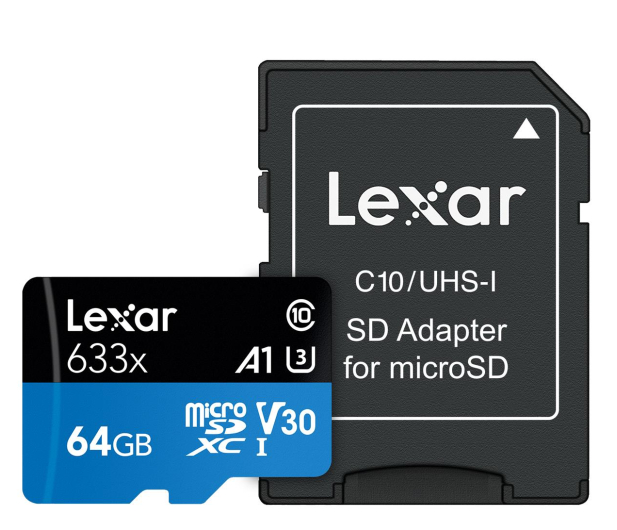Lexar 64GB microSDXC High-Performance 633x UHS-I A1 V30 - 603804 - zdjęcie
